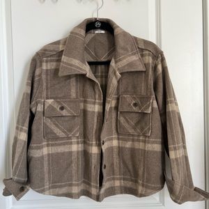 Plaid Cropped Shacket